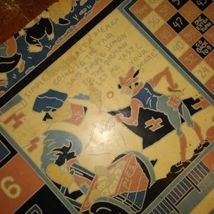 Rare kids vinyl floor mat with nursery rhymes and